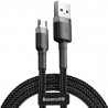Kabel USB-C Baseus Cafule 3A 0.5m Szaro-czarny