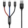 Kabel USB 3w1 Baseus Micro-USB USB-V Lightning