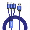 Kabel USB Baseus 3w1 Typ C/Lightning/Micro 3A 1.2m