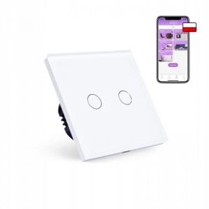 Włącznik podwójny dotykowy smart Appartme biały