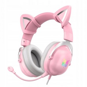 Słuchawki gamingowe Onikuma X11 Pink różowe USB