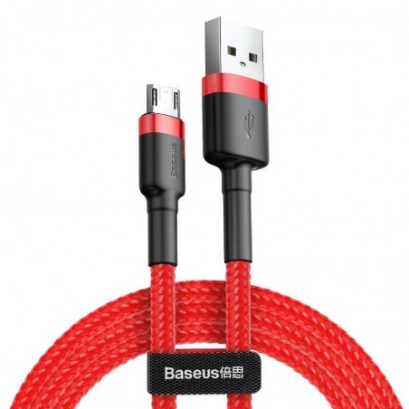 Kabel MicroUSB Baseus Cafule 1.5A 2m Czerwony