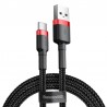 Kabel USB-C Baseus Cafule 3A 1m
 Czerwono-czarny
